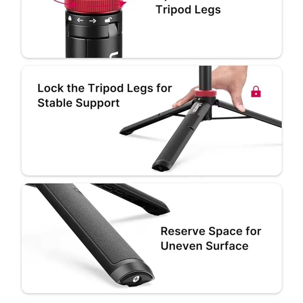 GoPro Black and Red Extendable Tripod